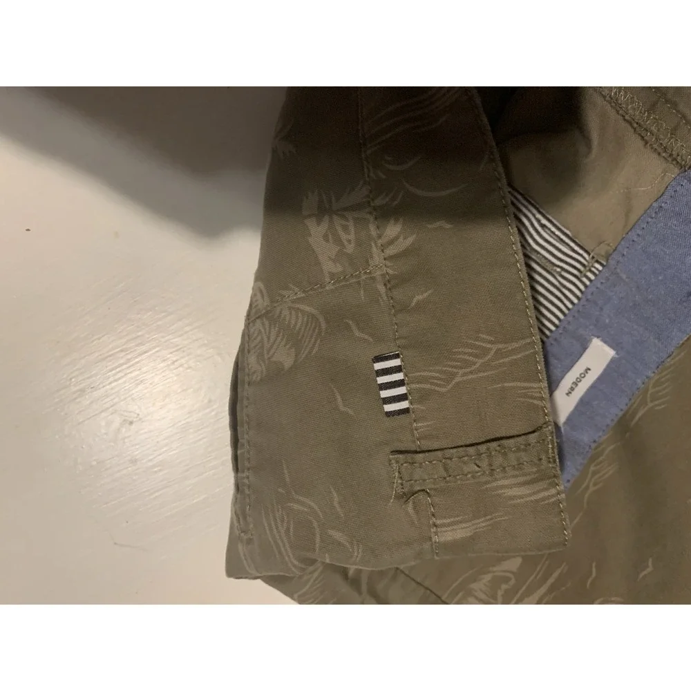 Five Four Mens Cargo Shorts Sz 31 Palm Tree‎ Pattern Brown